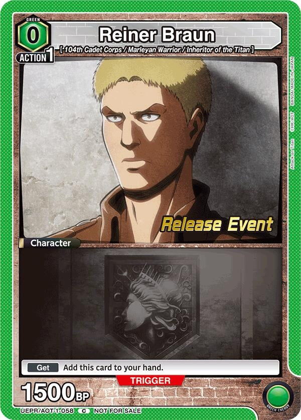 Image for Reiner Braun (058) (UE10BT_RE) (UEPR/AOT-1-058) - Union Arena