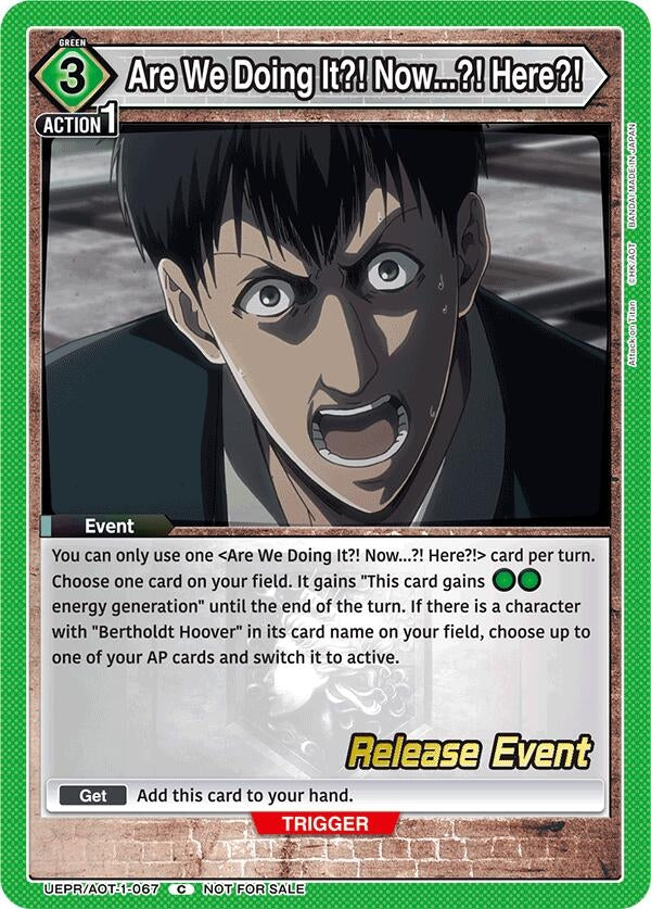 Image for Are We Doing It?! Now...?! Here?! (UE10BT_RE) (UEPR/AOT-1-067) - Union Arena