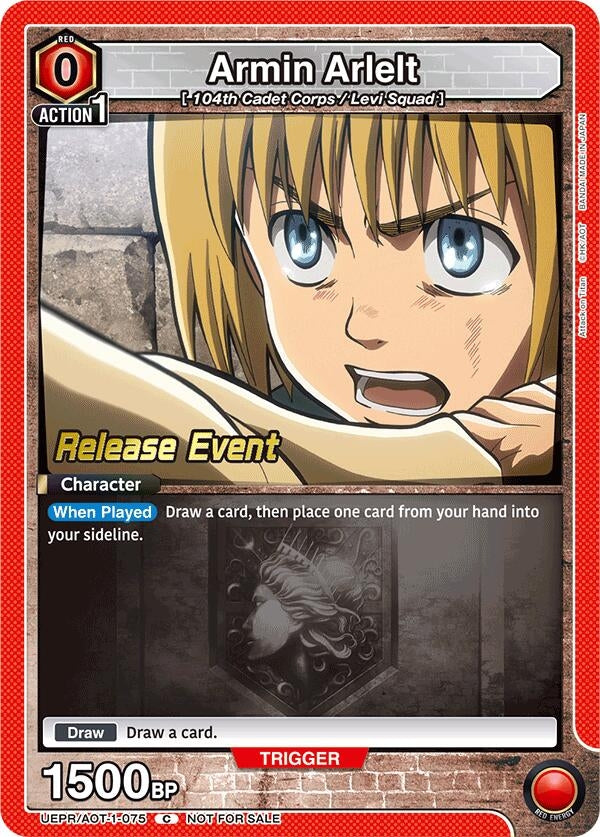 Image for Armin Arlelt (075) (UE10BT_RE) (UEPR/AOT-1-075) - Union Arena