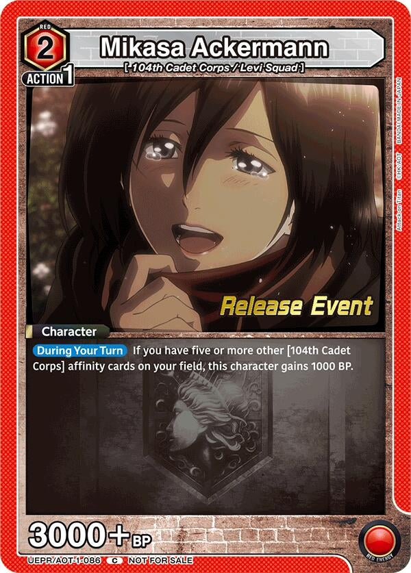 Image for Mikasa Ackermann (086) (UE10BT_RE) (UEPR/AOT-1-086) - Union Arena