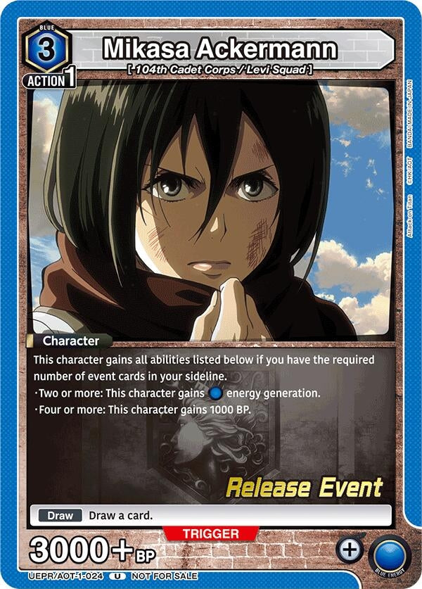 Image for Mikasa Ackermann (024) (UE10BT_RE) (UEPR/AOT-1-024) - Union Arena