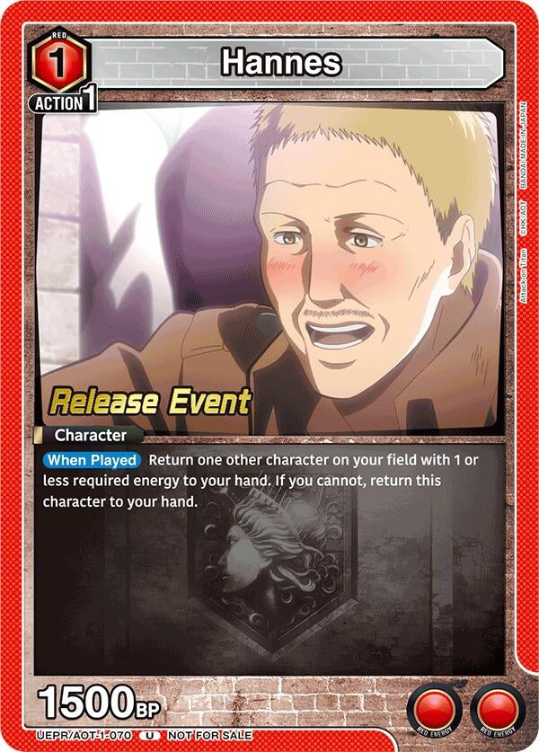 Image for Hannes (UE10BT_RE) (UEPR/AOT-1-070) - Union Arena