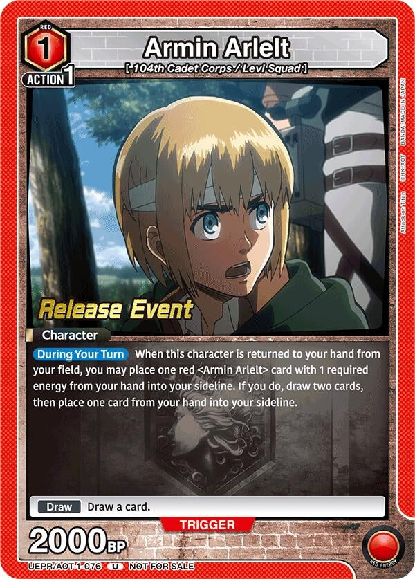 Image for Armin Arlelt (076) (UE10BT_RE) (UEPR/AOT-1-076) - Union Arena