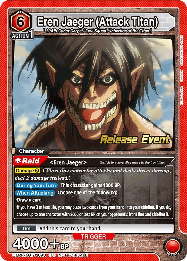 Image for Eren Jaeger (Attack Titan) (093) (UE10BT_RE) (UEPR/AOT-1-093) - Union Arena