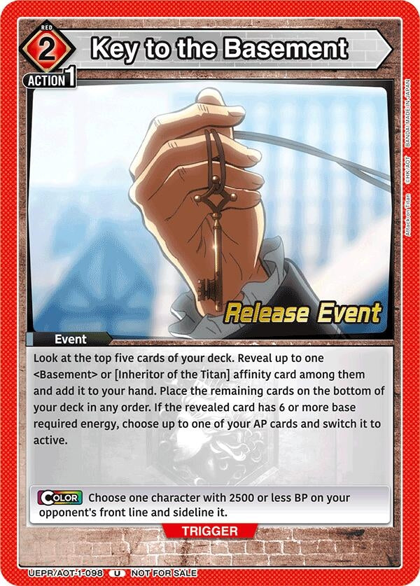 Image for Key to the Basement (UE10BT_RE) (UEPR/AOT-1-098) - Union Arena