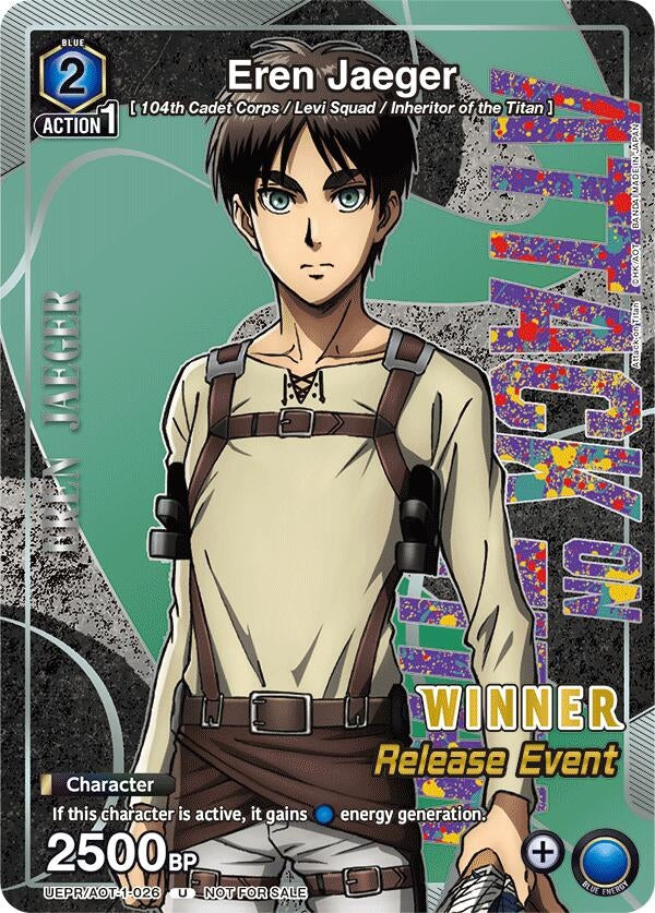 Image for Eren Jaeger (Release Event Winner) (UE10BT_RE) (UEPR/AOT-1-026) - Union Arena