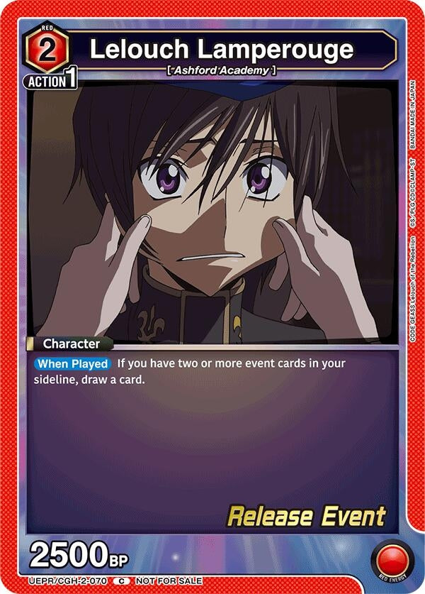 Image for Lelouch Lamperouge (070) (UEPR/CGH-2-070) - Union Arena