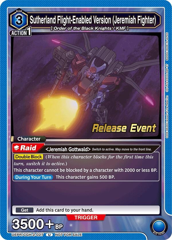 Image for Sutherland Flight-Enabled Version (Jeremiah Fighter) (UEPR/CGH-2-027) - Union Arena