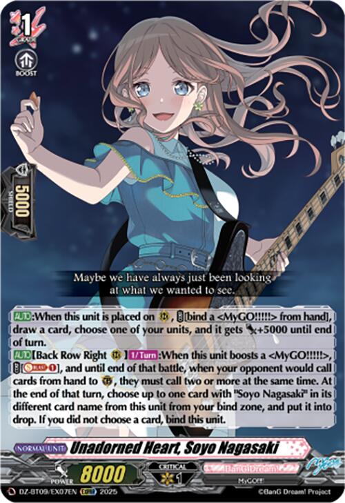 Unadorned Heart, Soyo Nagasaki (EXC) (DZ-BT09/EX07EN) [Super Brave Detonation]