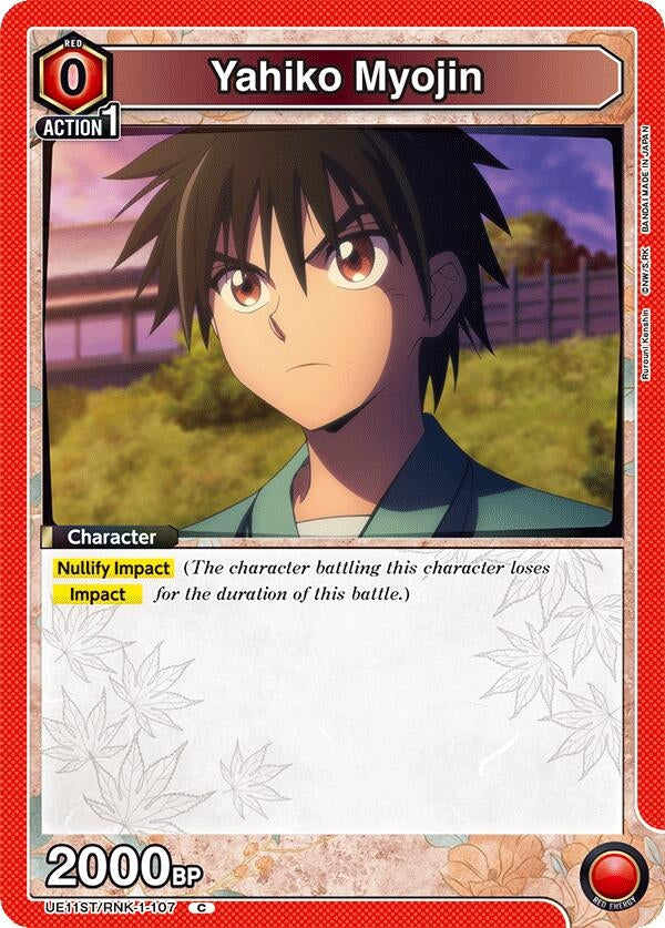 Image for Yahiko Myojin (UE11ST) (UE11ST/RNK-1-107) - Union Arena