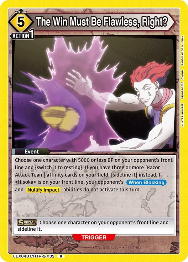 Image for The Win Must Be Flawless, Right? (UEX04BT) (UEX04BT/HTR-2-032) - Union Arena