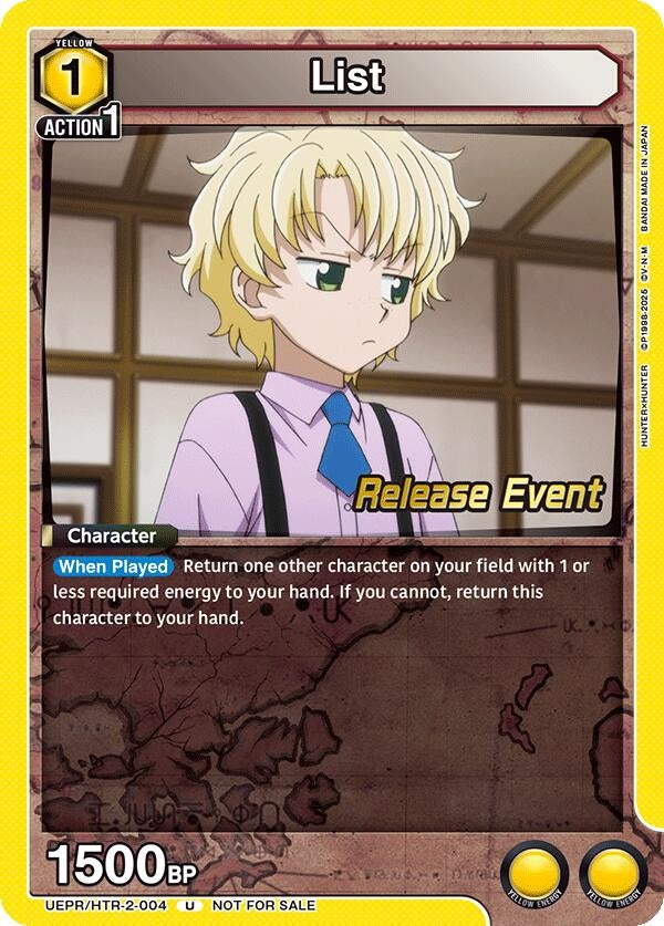 Image for List (UEX04BT_RE) (UEPR/HTR-2-004) - Union Arena