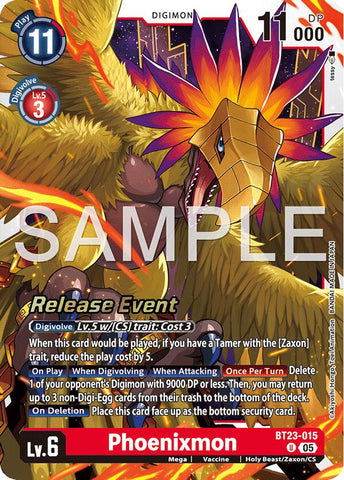 Phoenixmon [BT23-015] [Hackers' Slumber Release Event Cards]