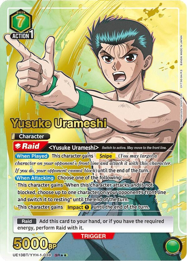 Image for Yusuke Urameshi (038) (SR**) (UE13BT) (UE13BT/YYH-1-038) - Union Arena