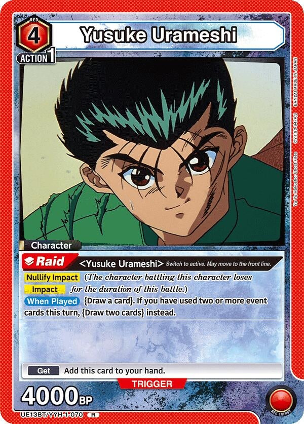 Image for Yusuke Urameshi (070) (UE13BT) (UE13BT/YYH-1-070) - Union Arena