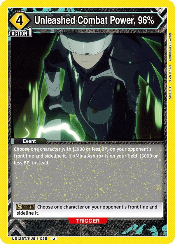 Image for Unleashed Combat Power, 96% (UE12BT) (UE12BT/KJ8-1-035) - Union Arena