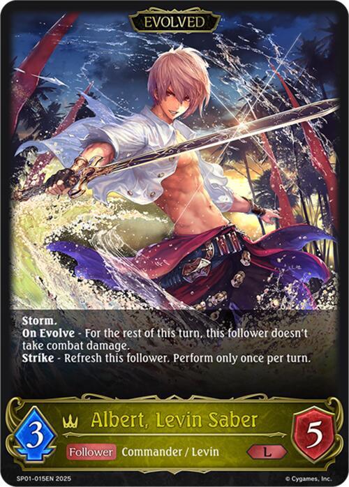 Albert, Levin Saber (Evolved) (SP01-015EN) [Seaside Memories]