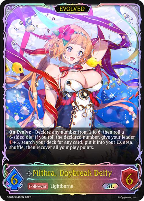 Mithra, Daybreak Deity (Evolved) (SL) (SP01-SL49EN) [Seaside Memories]