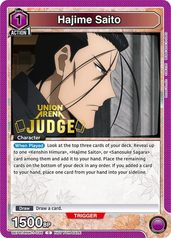 Image for Hajime Saito (036) (Judge Pack) (UEPR) (UEPR/RNK-1-036) - Union Arena