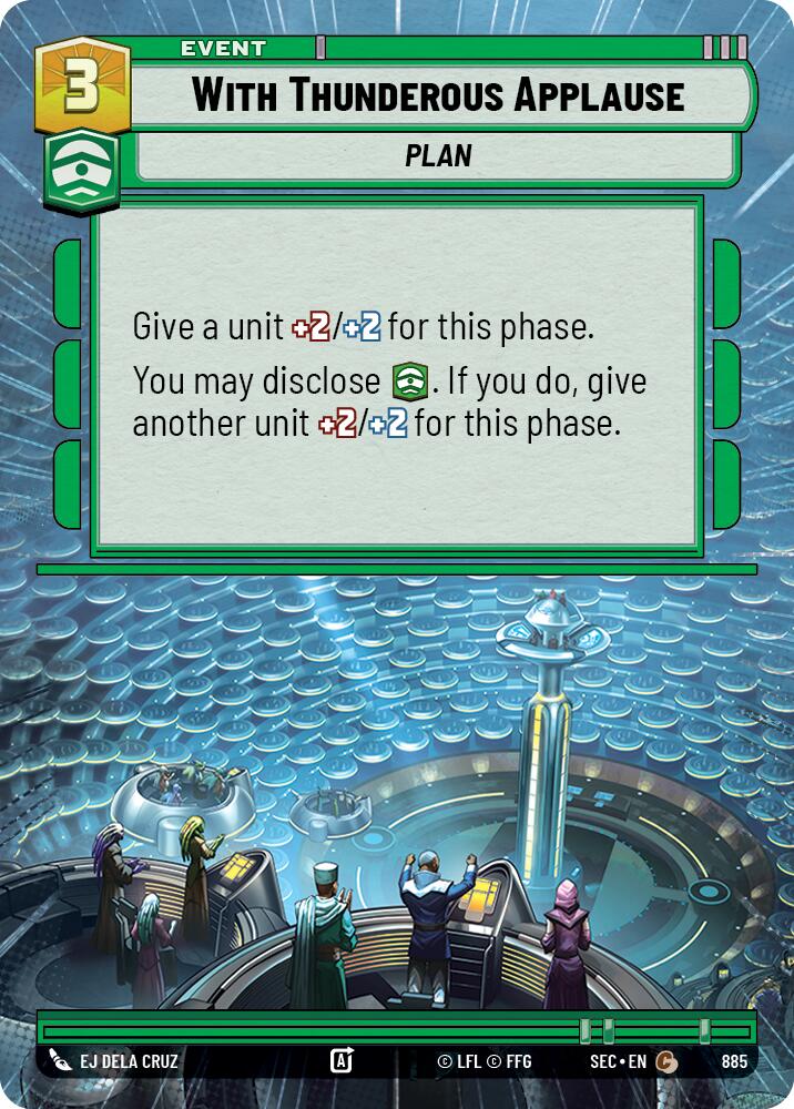 With Thunderous Applause (885) (Hyperspace Foil) (885) [Secrets of Power]