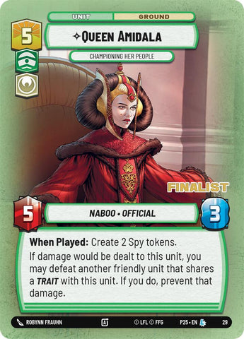 Queen Amidala - Championing Her People (Champion) (30) (30) [Organized Play Promos]