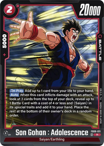 Son Gohan : Adolescence (FB08-011) [Saiyan's Pride]