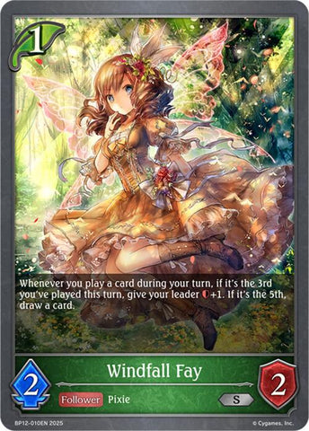 Windfall Fay (BP12-010EN) [Worldreaver's Descent]