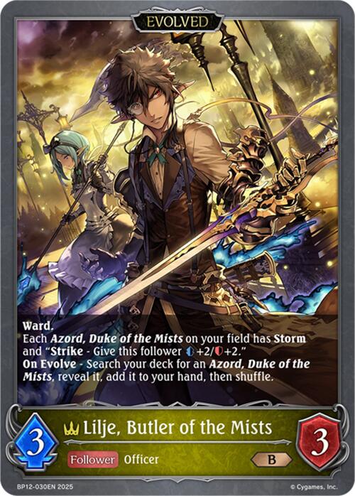 Lilje, Butler of the Mists (Evolved) (BP12-030EN) [Worldreaver's Descent]