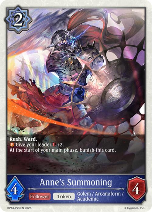 Anne's Summoning - P29 (Foil) (BP13-P29EN) [Dominion of Darkness]
