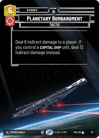 Planetary Bombardment (57) (57) [Sector and Regional Promos: Season 1]