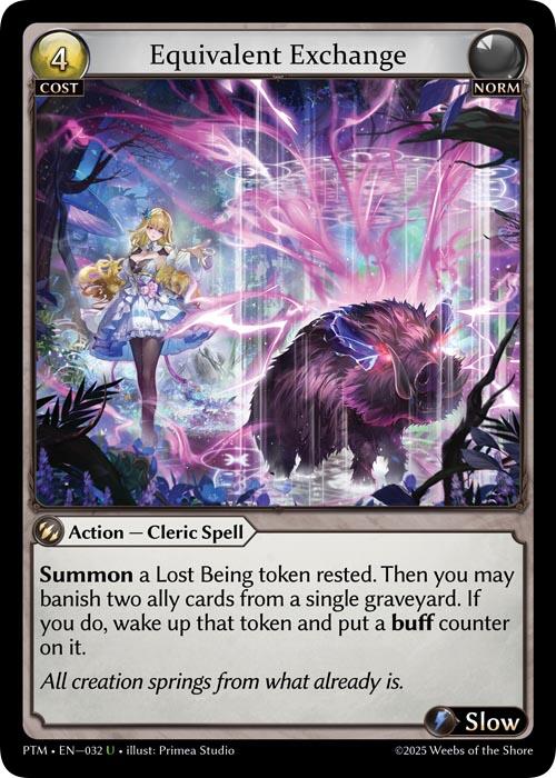 Equivalent Exchange (Curio Foil) (032) [Phantom Monarchs]