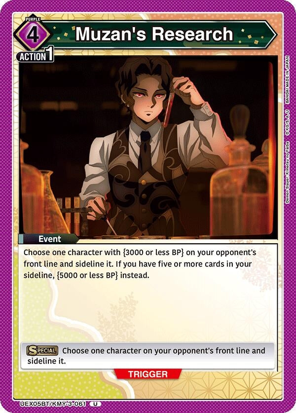 Image for Muzan's Research (UEX05BT) (UEX05BT/KMY-3-061) - Union Arena