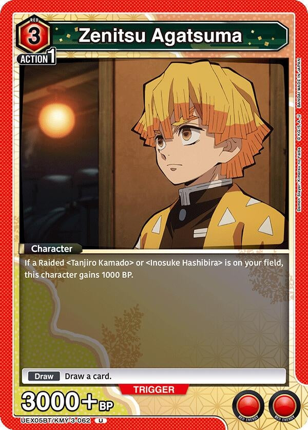 Image for Zenitsu Agatsuma (UEX05BT) (UEX05BT/KMY-3-062) - Union Arena