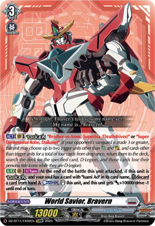 World Savior, Bravern (DZ-BT11/EX02EN) [Symphony of Might & Bloom]
