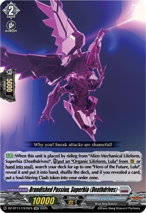 Brandished Passion, Superbia (Deathdrives) (DZ-BT11/EX15EN) [Symphony of Might & Bloom]