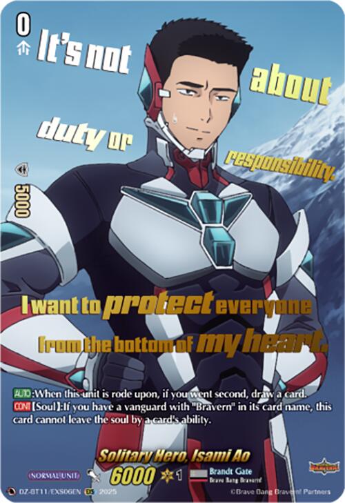 Solitary Hero, Isami Ao (DZ-BT11/EXS06EN) [Symphony of Might & Bloom]
