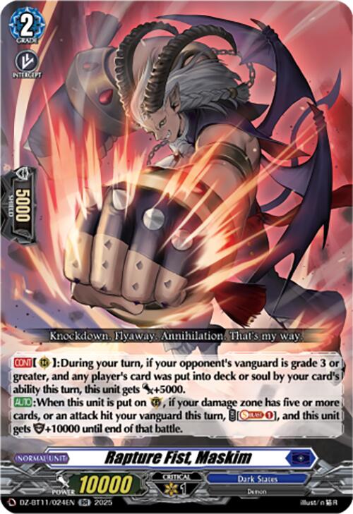 Rapture Fist, Maskim (DZ-BT11/024EN) [Symphony of Might & Bloom]