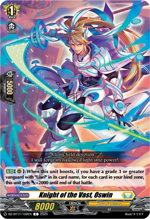 Knight of the Vast, Oswin (DZ-BT11/102EN) [Symphony of Might & Bloom]