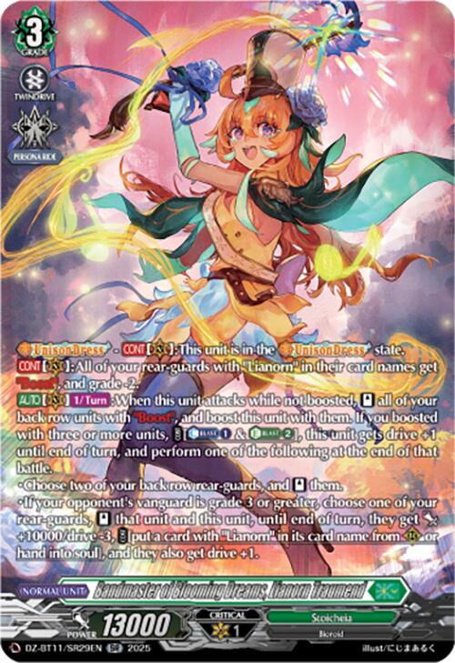 Bandmaster of Blooming Dreams, Lianorn Traumend (DZ-BT11/SR29EN) [Symphony of Might & Bloom]