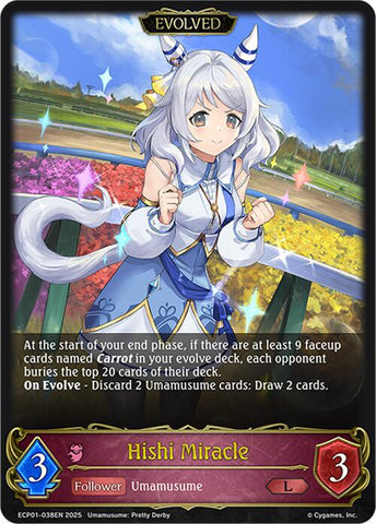 Hishi Miracle (Evolved) (ECP01-038EN) [Umamusume: Pretty Derby EX Crossover Set]