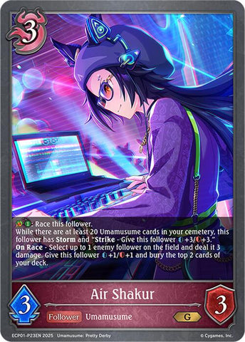 Air Shakur - P23EN (Foil) (ECP01-P23EN) [Umamusume: Pretty Derby EX Crossover Set]