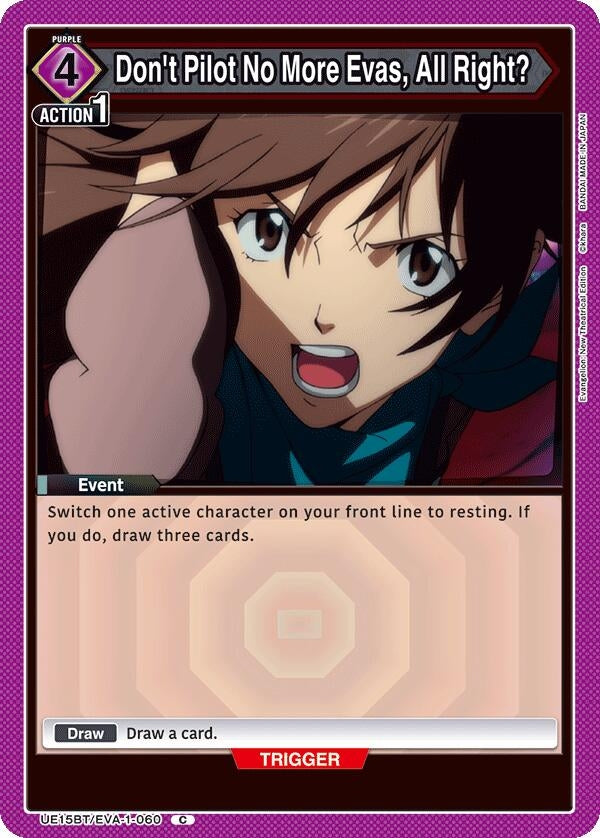 Image for Don't Pilot No More Evas, All Right? (UE15BT) (UE15BT/EVA-1-060) - Union Arena