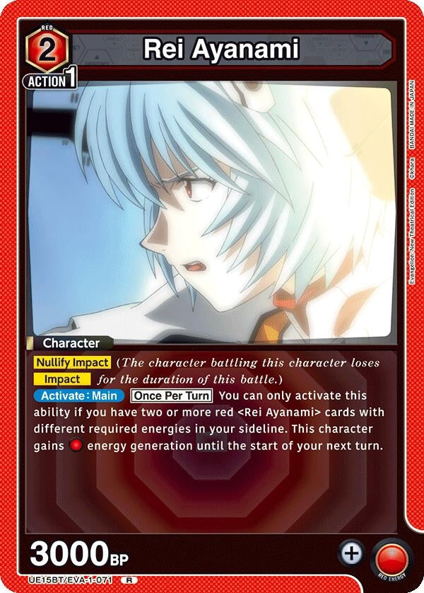 Image for Rei Ayanami (071) (UE15BT) (UE15BT/EVA-1-071) - Union Arena