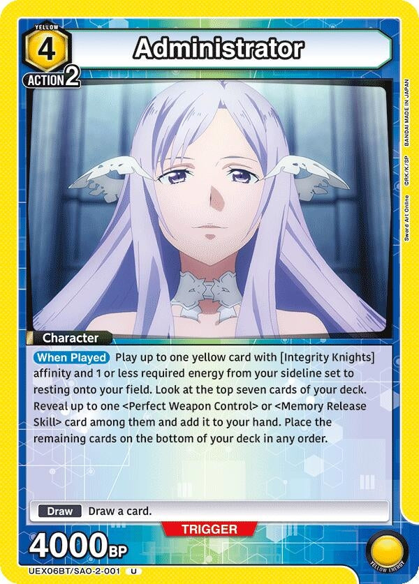 Image for Administrator (UEX06BT) (UEX06BT/SAO-2-001) - Union Arena
