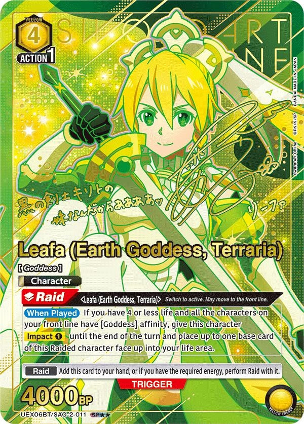 Image for Leafa (Earth Goddess, Terraria) (SR**) (UEX06BT) (UEX06BT/SAO-2-011) - Union Arena