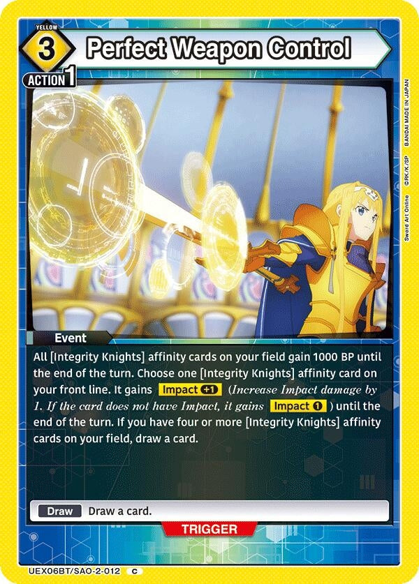 Image for Perfect Weapon Control (UEX06BT) (UEX06BT/SAO-2-012) - Union Arena