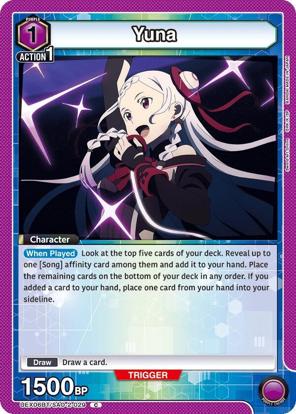 Image for Yuna (029) (UEX06BT) (UEX06BT/SAO-2-029) - Union Arena