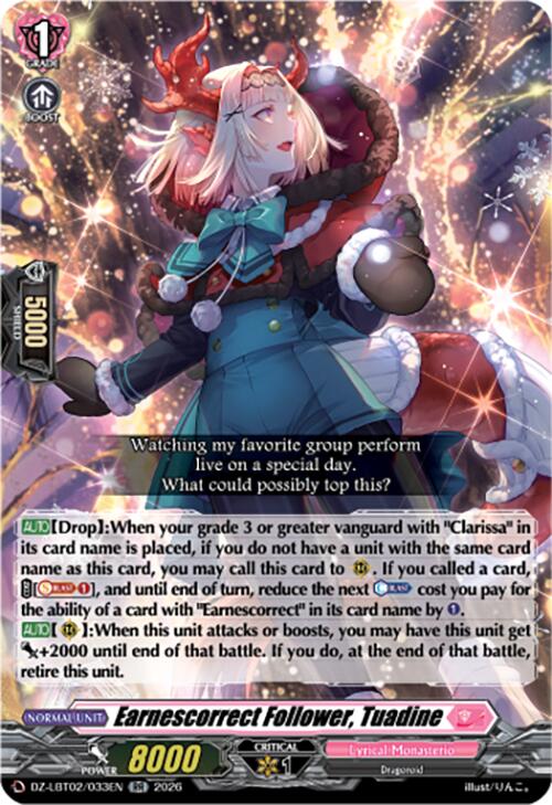 Earnescorrect Follower, Tuadine (DZ-LBT02/033EN) [Lyrical Monasterio Season of Wonders]