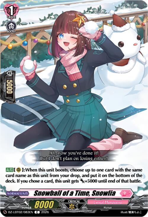 Snowball of a Time, Snowlia (DZ-LBT02/083EN) [Lyrical Monasterio Season of Wonders]