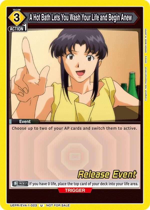 Image for A Hot Bath Lets You Wash Your Life and Begin Anew (UE15BT_RE) (UEPR/EVA-1-023) - Union Arena